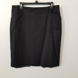 Van Heusen Black Pencil Skirt with Pockets